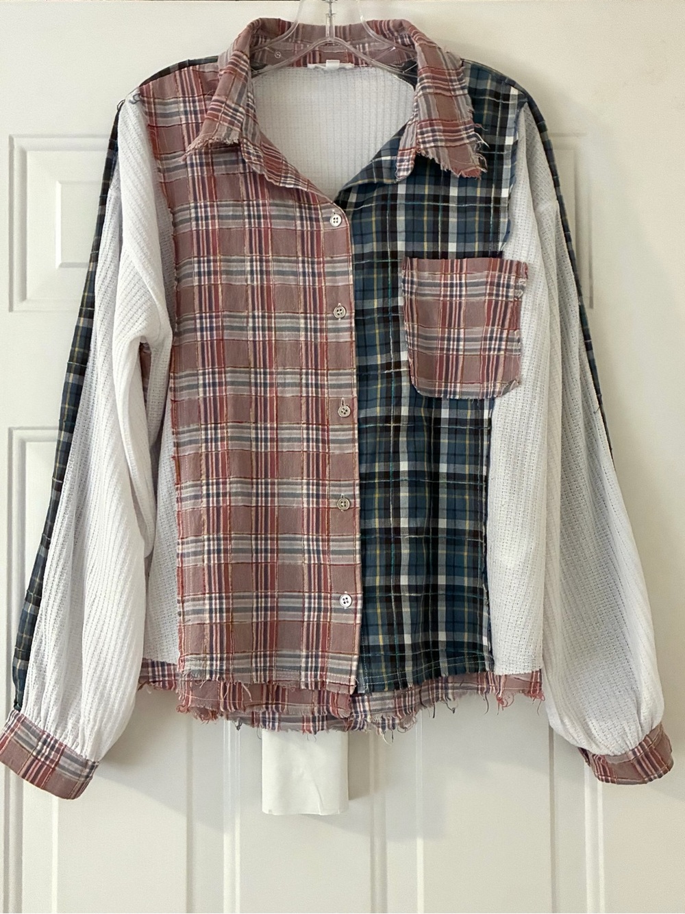 Dance & Marvel Plaid Button-Up Shirt Size M